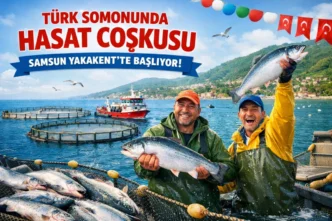 Türk Somonunda Tarihi Gün: Hasat Coşkusu Samsun Yakakent’te Başlıyor