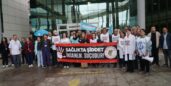 Mudanya Devlet Hastanesi önünde sağlıkta şiddet protestosu