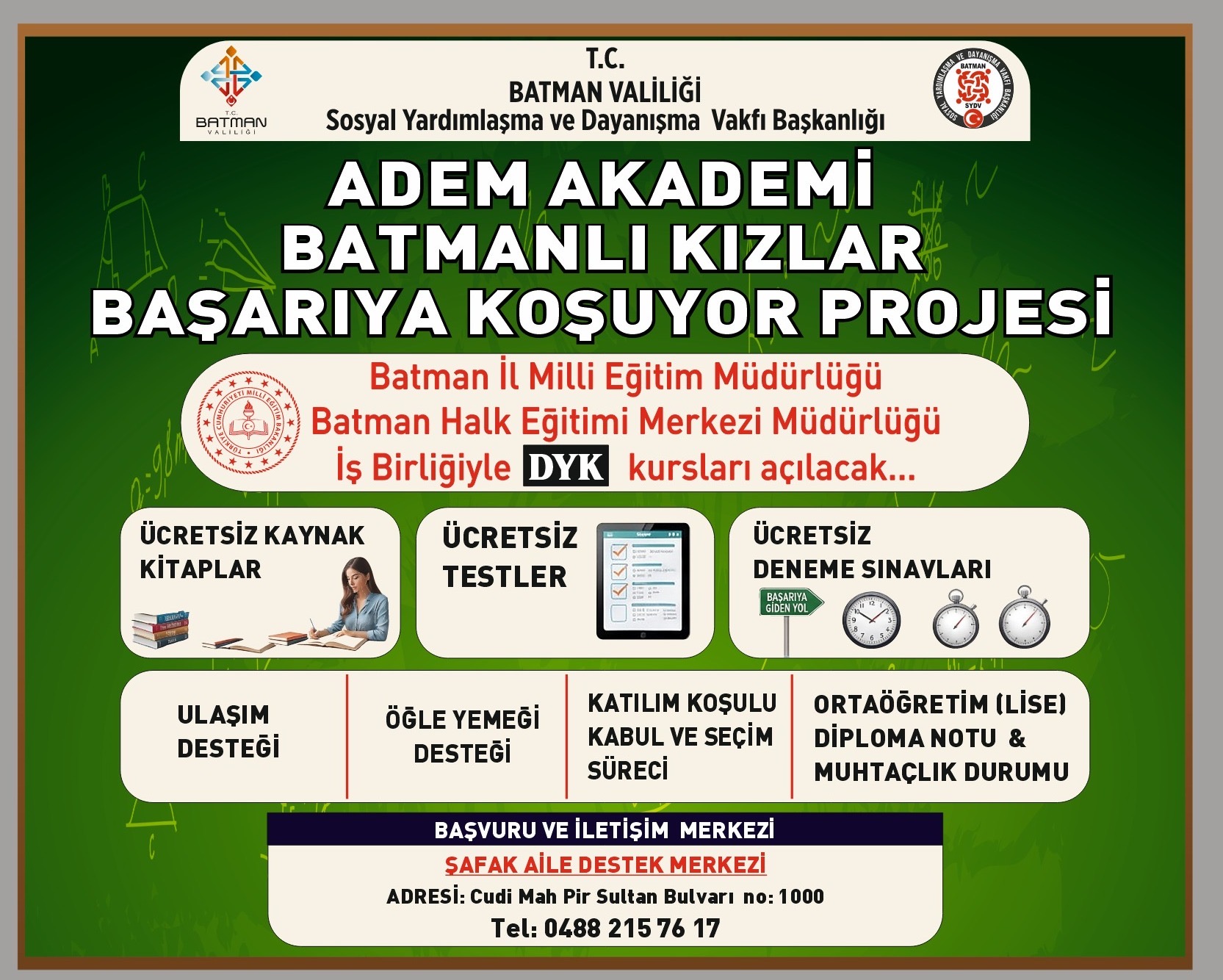 BATMAN’DA KIZ ÖĞRENCİLER İÇİN YENİ EĞİTİM PROJESİ BAŞLIYOR