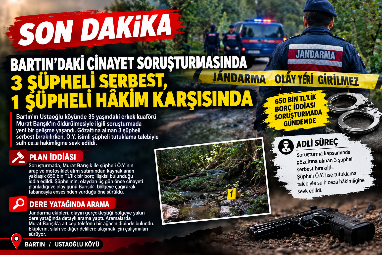 Bartın’da Kuaför Cinayetinde 3 Şüpheli Serbest Bırakıldı
