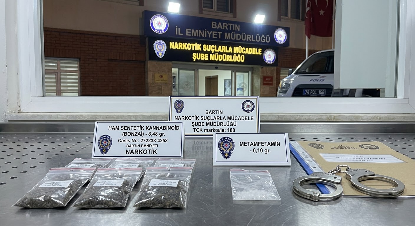 Bartın’da Gece Yarısı Narkotik Darbesi: 2 Şüpheli Cezaevine Gönderildi
