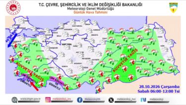 Meteoroloji Güneydoğu’da Kuvvetli Yağış Uyarısı Yaptı