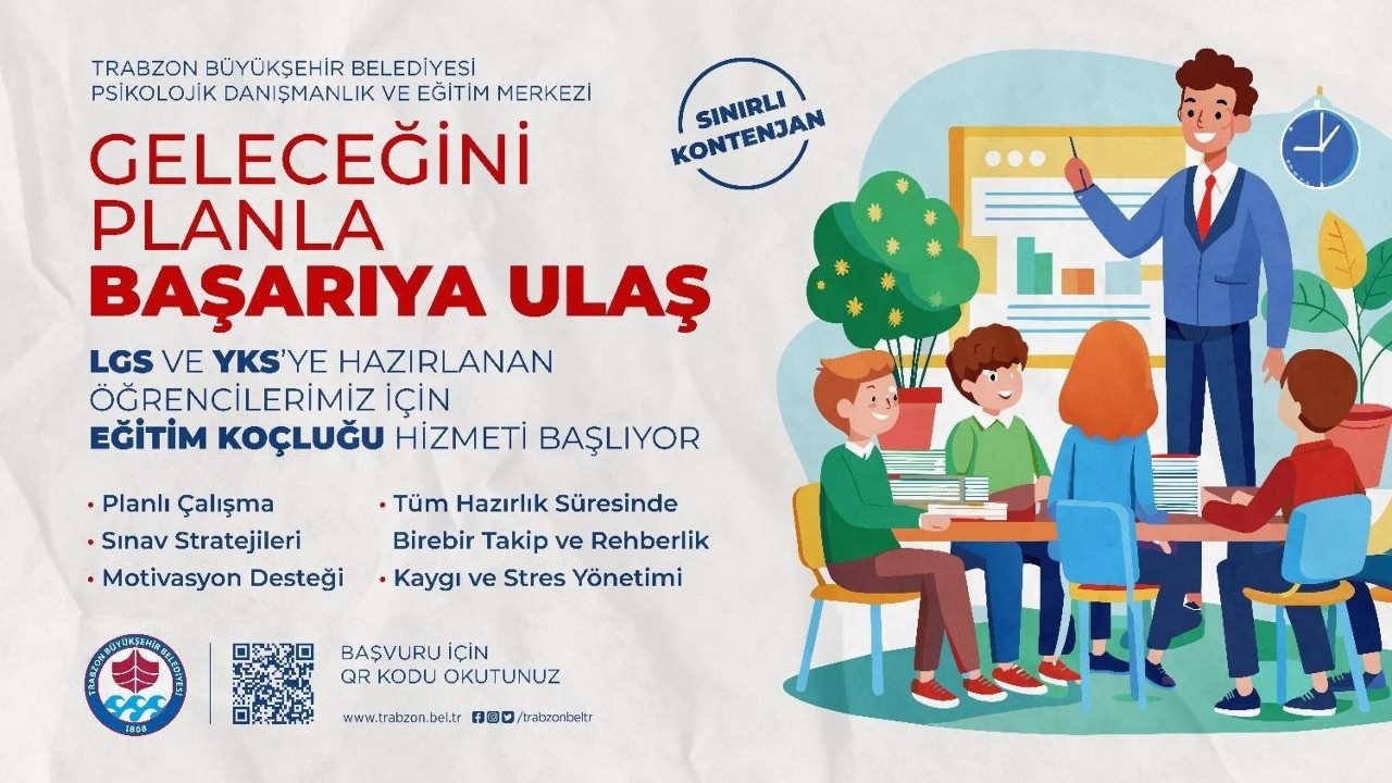 Trabzon’da LGS ve YKS Öğrencilerine Koçluk Hizmeti Başlıyor