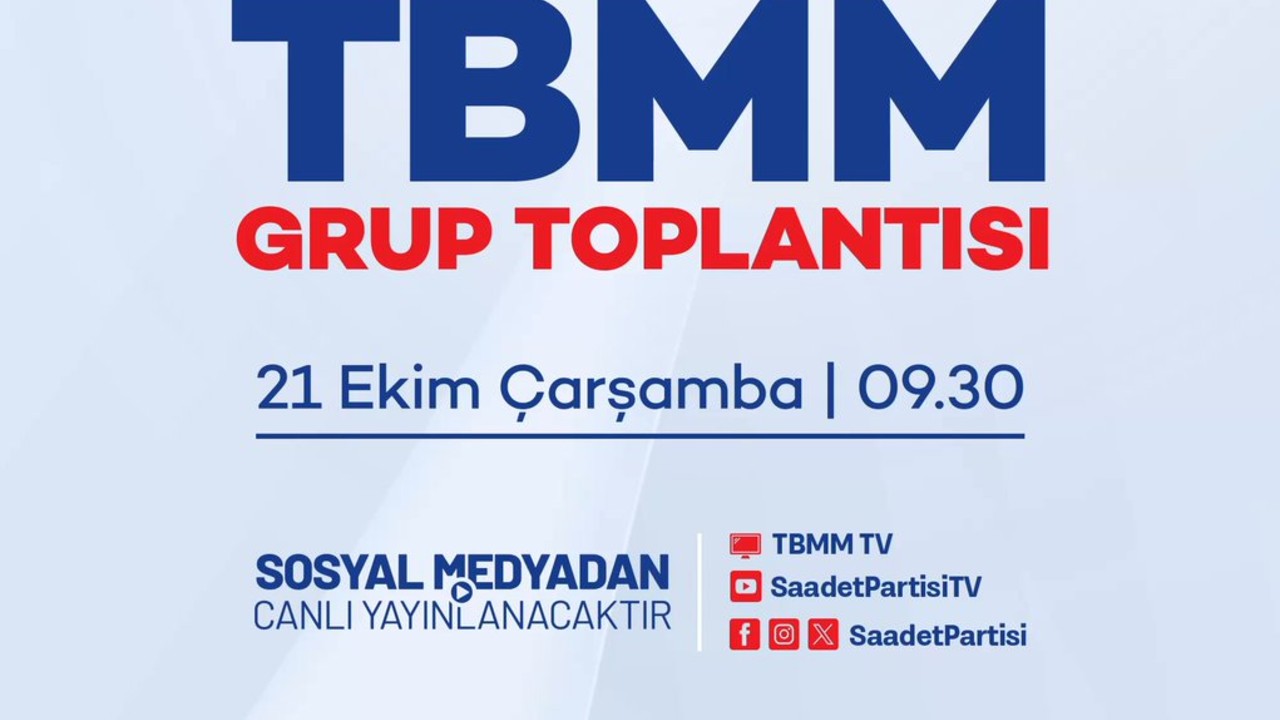 TBMM Grup Toplantısı 21 Ekim’de Canlı Yayınlanacak