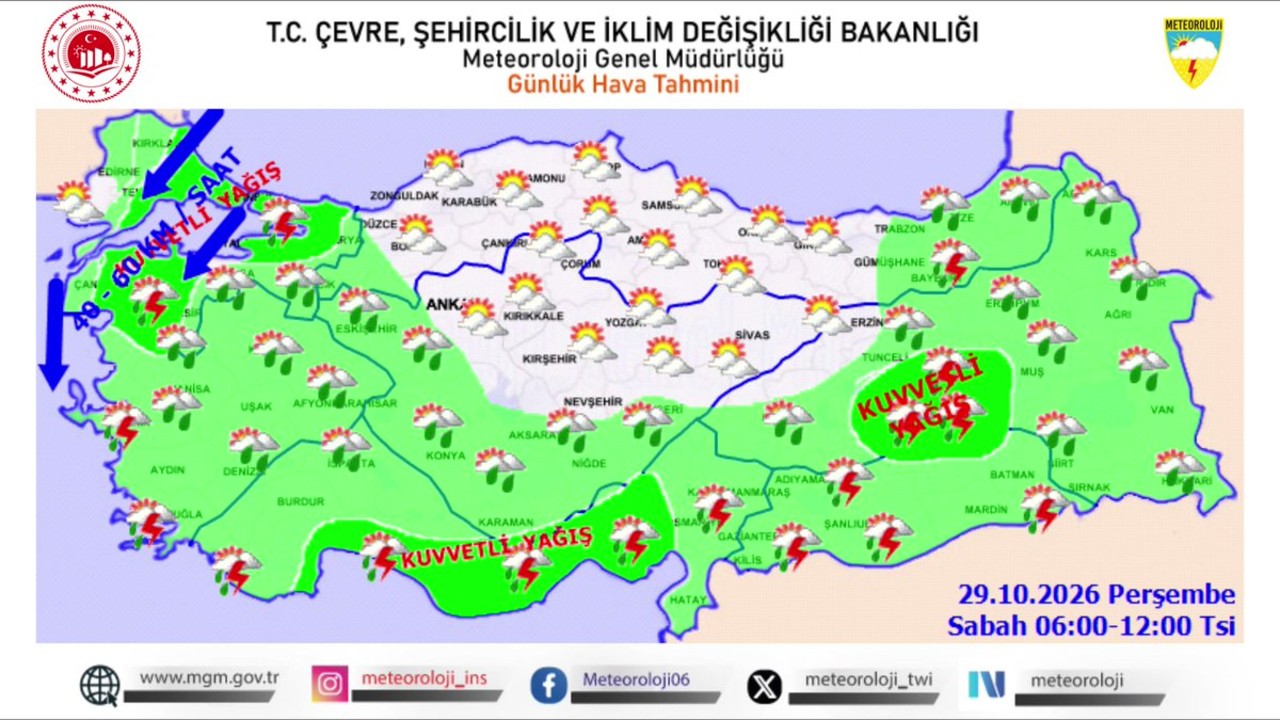 Marmara ve Kuzey Ege Kıyılarında Kuvvetli Rüzgâr Esecek
