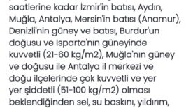 Güneybatıda Kuvvetli Yağış Bekleniyor, Sel Riskine Dikkat